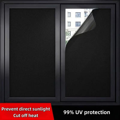 Black Opaque Glass Self-Adhesive Film, Uv Protection | SAMAG