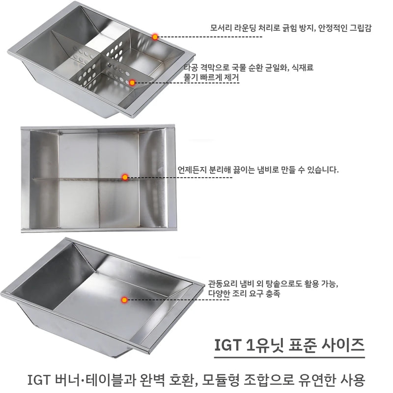 Pandatour Camping IGT Unit Oden Pot Tourism Cooker Stainless Steel Multifunctional Large Cooking Pot  Desktop hot pot Soup Pot