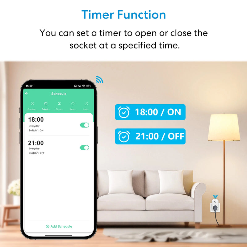 LoraTap Wifi Socket Israel Plug Outlet 16A Energy Consumption Monitoring Tuya Smart Life App Remote Control Home Assistant Alexa