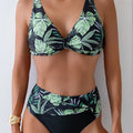 Nadanbao Women Floral Print Bikini Set V Neck Front Knot | SAMAG