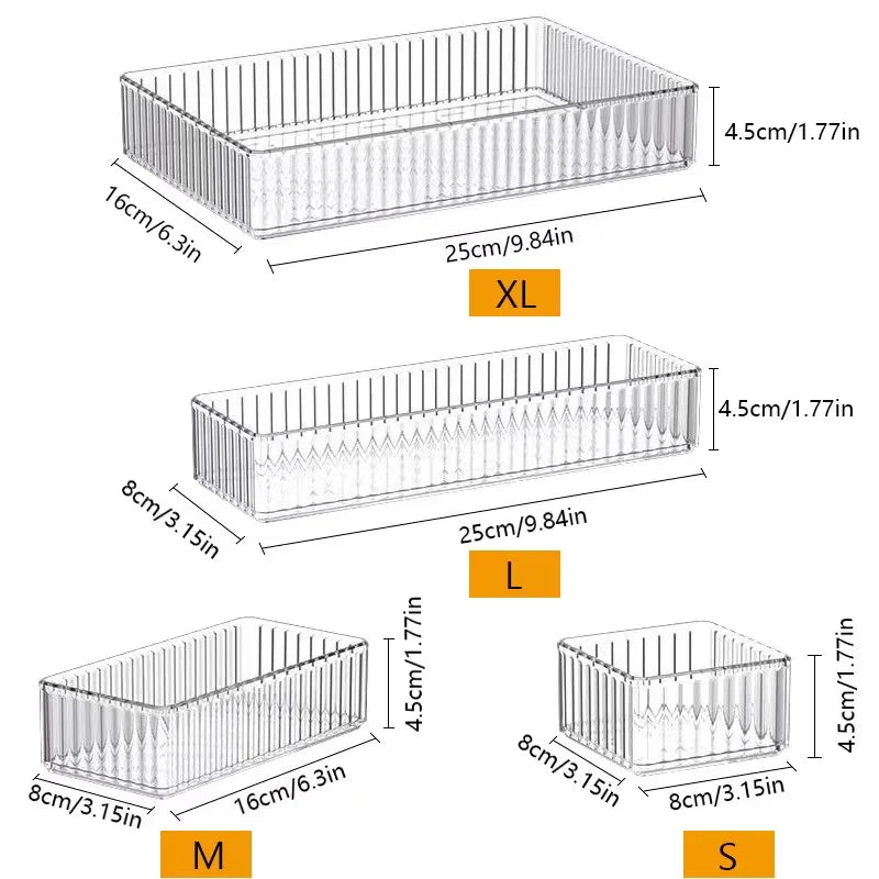 Drawer Transparent Visual Jewelry Accessories Storage Box Plastic Household Items Cosmetics Organizing Box