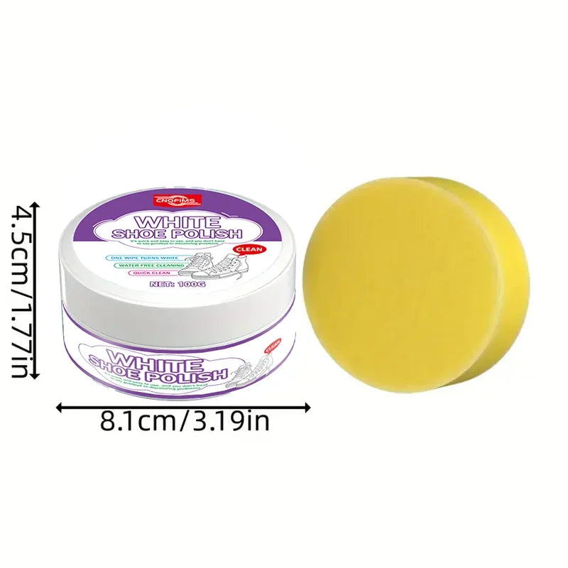 Fasilawei Multi-Purpose Shoe Cleaner Gel (Sponge-Included):  Instant Whitening，Stain Removal – Sneakers/Car Interiors