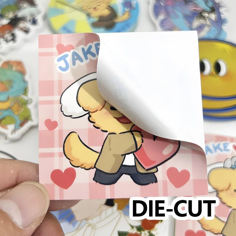 50pcs Custom Stickers PVC Waterproof Die Cut Vinyl Logo Design Brand Laptop Cute Personalized Sticker Glossy Film for Business