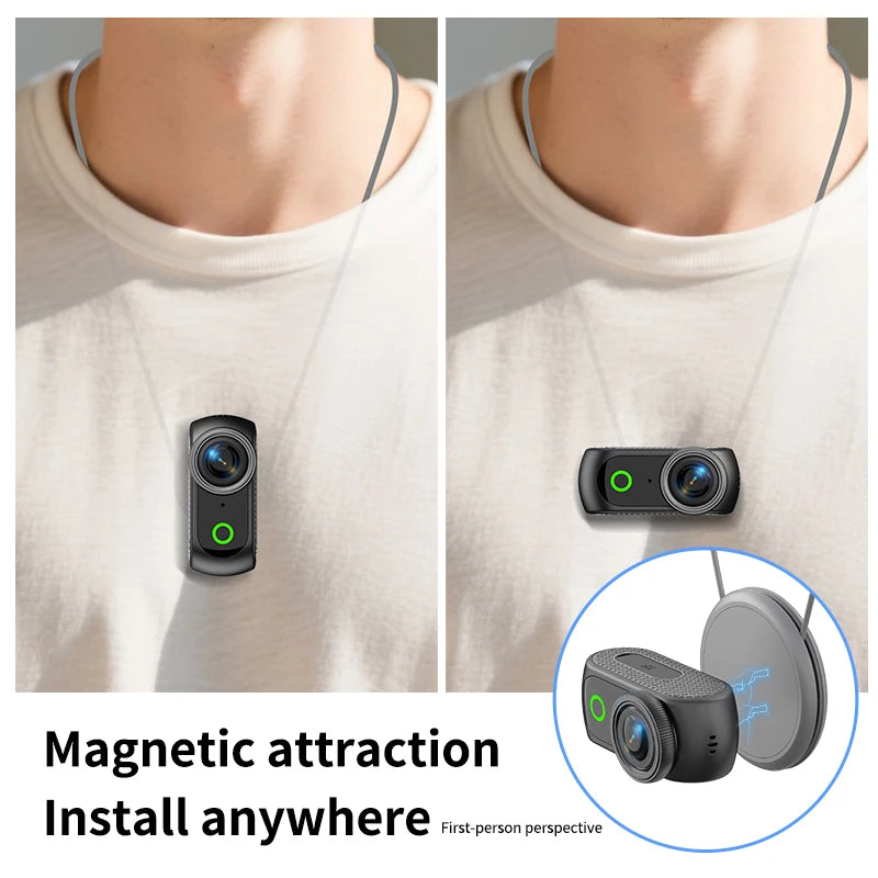 HD 1080P Mini Magnetic 2.0" Action Camera For VLOG Motorcycles Bicycle Car Sports Screen Flip Portable Detachable Action Camera