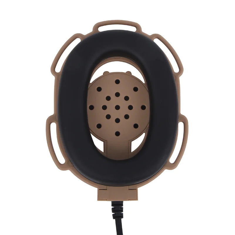 Z Tactical Bowman Elite II Earmuff Headset, Boom Mic, Airsoft Tactical Walkie Talkie, Noise Reduction Headphone, Tan Kaki