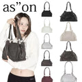 Korean Japan Ason Bag Street Style AS Leather Tote Handbag Large Capacity Motorcycle Wanderlust Mini Shoulder Bag Daily Use Bag