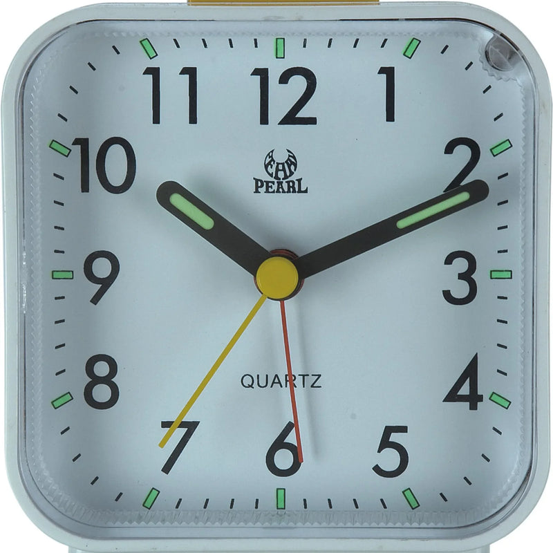 Luminous Desk Alarm Clocks Small Silent Non-ticking Analog Quartz Clock with Light Snooze for Heavy Sleepers, Office and Bedroom