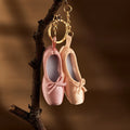 Mini Ballet Pointe Shoe Keychain Satin Ballerina Shoe Key Ring for Dance Lovers Gift Ballerina Pointe Shoe Charm for Backpack