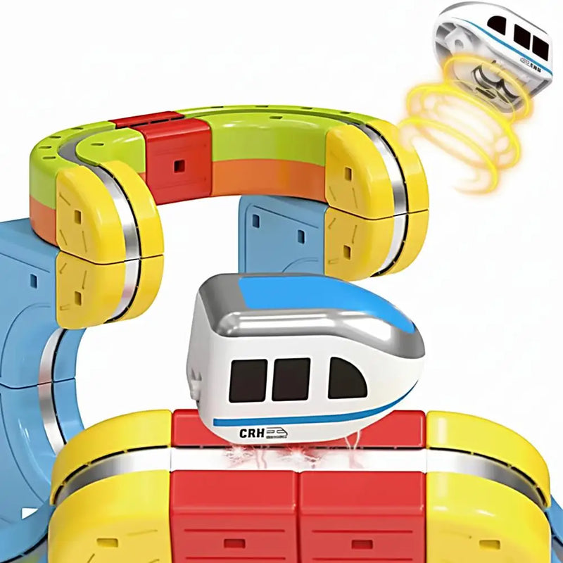 Electric Magnetic Car DIY Magic Railway Tracks High-Speed Off-road Vehicles Interactive Track Toys Accessories