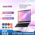 Intel N95 14.1 Inch Laptop 4C4T 3.4GHz 15W TDP 6MB L3 32GB RAM 1TB 2TB SSD 1920x1080 Portable Notebook Office Study PC Max