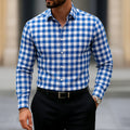 Men's Long Sleeve Shirt Casual Slim Fit Button Down | SAMAG