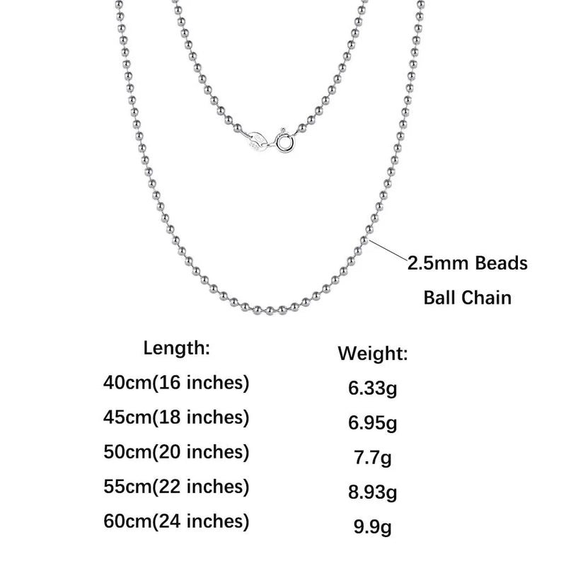 ORSA JEWELS 100% 925 Sterling Silver Link Chain Necklaces Minimalism Snake/Paperclip/Box/Figaro/Chopin/Cuban Chains 40-60cm