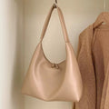 New Double Zipper Leather Hobo Bag Small Size Slouchy Design Shoulder Purses Minimalist Slouchy Tote Handbag Women's Fashion