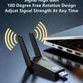USB 3.0 WiFi Adapter 1300Mbps Dual 2dbi Antennas 5G/2.4G Wireless for Desktop PC Laptop Network - Visuel 4 | SAMAG