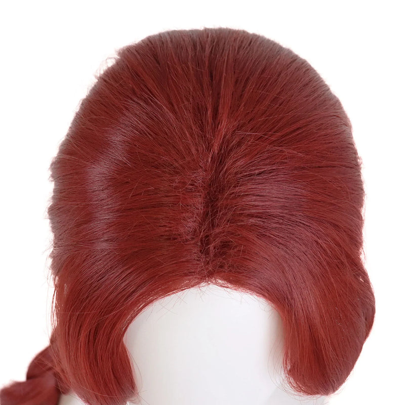 Synthetic Hair Super Long Braided Reddish Brown Heat Resistant Red Wig for Fiona Cosplay Adult Fiona Costume Women Shrek Anime