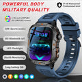 2025 New Military Grade Smart Watch Men 1.96" AMOLED Screen 5ATM Waterproof Simming Sports Fitness Tracker BT Call Smartwatches