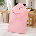 A Cartoon Coral Fleece Bath Towel for Babies, Children's Bath Towel, Baby Washcloth, 31.5* 31.5inch , Made of Super Absorbent Polyester Material, Warm and Breathable, with Cartoon Animal Shapes for Kids, Suitable for Home and