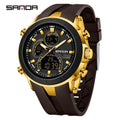 SANDA New 6279 Casual Men's Electronic Watch Sports Multi Functional Waterproof LED Dual Display - Visuel 15 | SAMAG