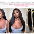Ishow Kinky Straight Bundles Brazilian Yaki Straight Hair Bundles For Women 1/3/4pcs Human Hair Bundles Remy Hair Extension