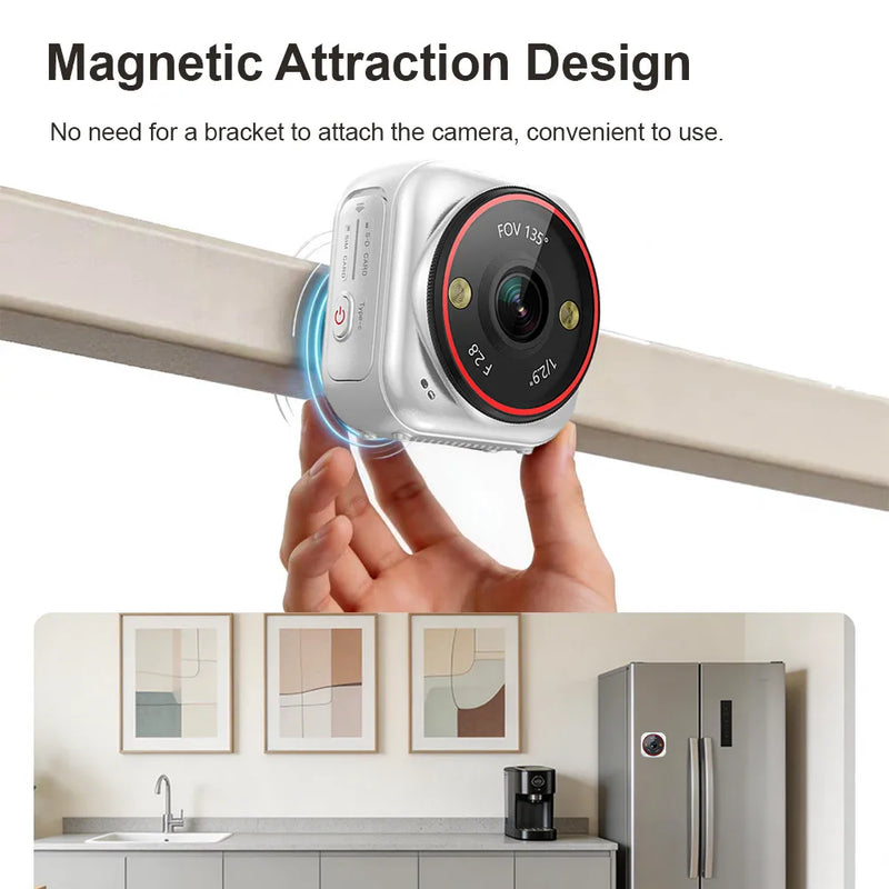 LS VISION  Camera Mini Live 7/24 Ai Recorder 4G Action Sport Cam Pocket Bicycle Motorcycle Pet Body Camera Dash Night Vision