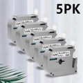 1/3/5Pack M-K231 M Tape Compatible for Brother P-Touch M231 MK231 MK-231 12mm Black on White for Brother PT70 PT80 Label Printer
