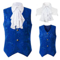 2024  Vest Men Renaissance Steampunk Coat Gothic Jacquard Waistcoat Single Breasted Business Formal Dress Vest for Suit