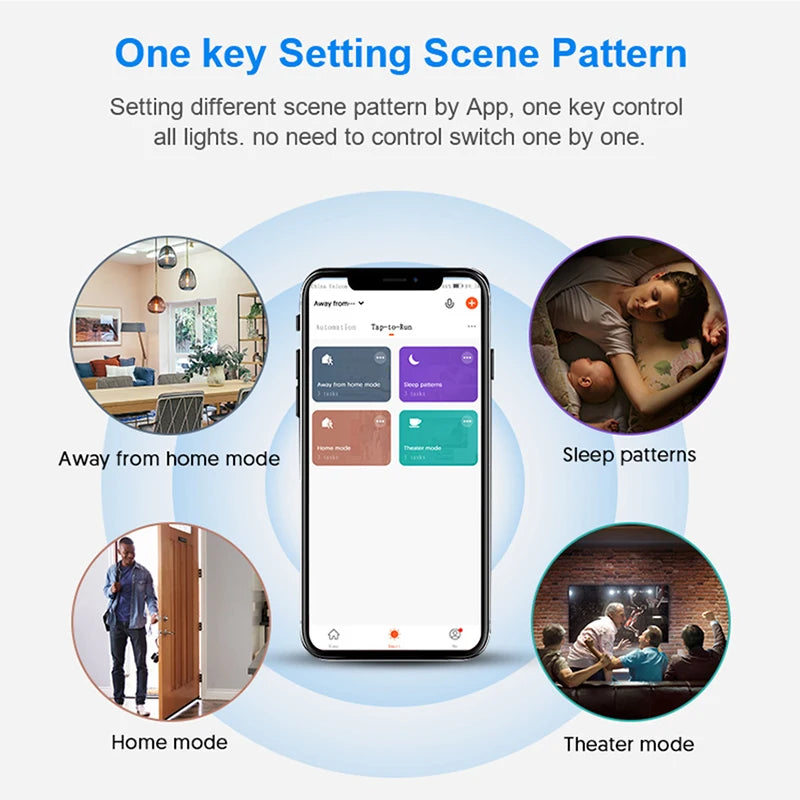 Tuya Zigbee Smart Wall Switch With Neutral Wire Optional Push Button Physical Light Switch Voice Control Google Home Alexa