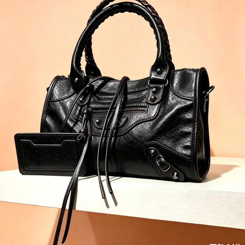 Handbags For Women 2026 New High Capacity Shoulder Bags Motorcycle Lady Travel Bag Luxury Brand Hobos Bags Cross-body Handbags