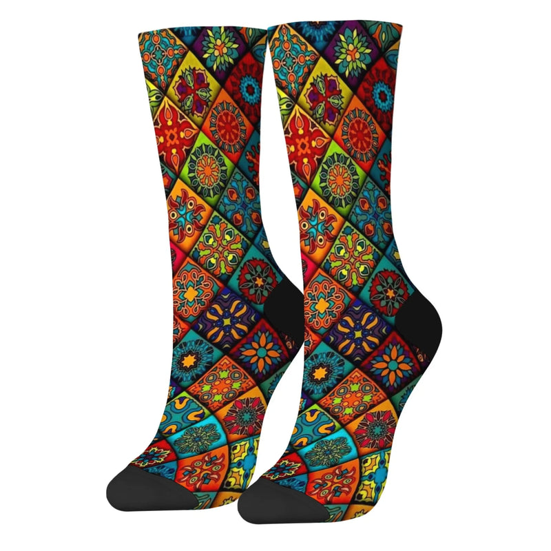 Novelty Ethnic Bohemian Print Men's Socks Comfortable | SAMAG