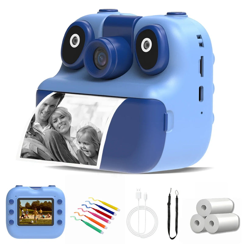 Digital Children Camera Mini Portable Thermal Printer Record Video HD Photography Instant Print Photo Educational Birthday Gifts