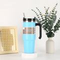 30oz Stainless Steel Thermos Mug With Straw Car Insulated Flask Water Tumbler for Outdoor Keeps Cold and Heat Thermal Mug