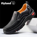 FLYLAND Men's Dress Shoes Fashion Leather Shoes Handmade Male Sapatos Hombre
