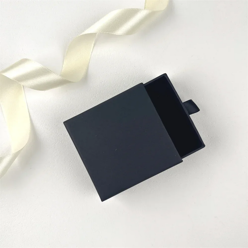 1PCS Free Custom Logo Paper Box Necklace Ring Box With Sponge Drawer Box Personalized Exquisite Jewelry Packaging Pack 8*8 10*10
