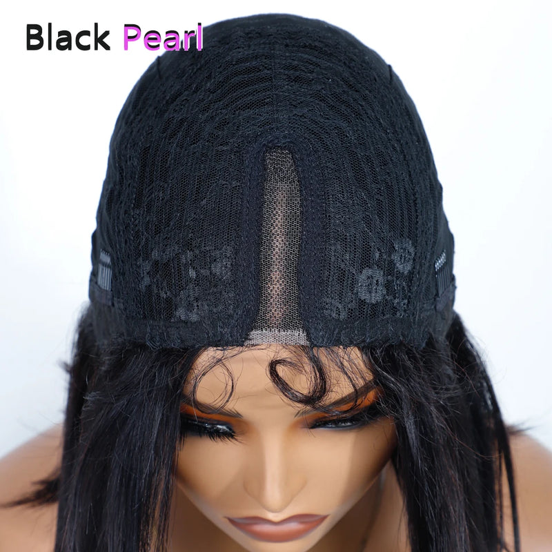 180% Density Cheap Nature Remy Black Dark Hair Wigs Sleek Peruvian Straight Lace Bob Wigs Short Lace Part Human Hair Wigs