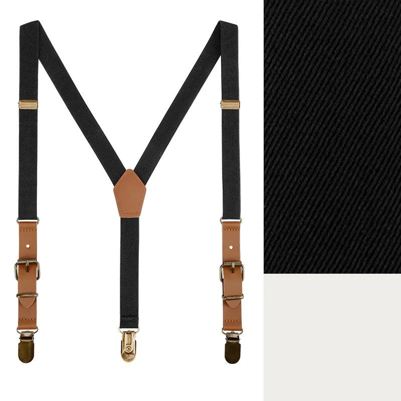 Suspenders for Boys Girls 2cm Y - back 3 Clips Adjustable Elastic Trouser Braces Belt for Kids Fashion - Visuel 2 | SAMAG