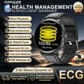 2026 New AI Accurate Diagnosis Body Fat Uric Acid BP ECG SmartWatch HD AMOLED Screen call Sport Health Smart watch For Men women