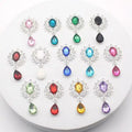 New 25 * 45 mm Alloy Flower Board Rhinestone Pendant DIY | SAMAG