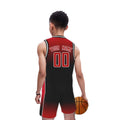 Custom Red Black Sports Basketball Training Uniforms Kids Boys Girls Basketball Jersey and Shorts Kit Printed Team Name Number