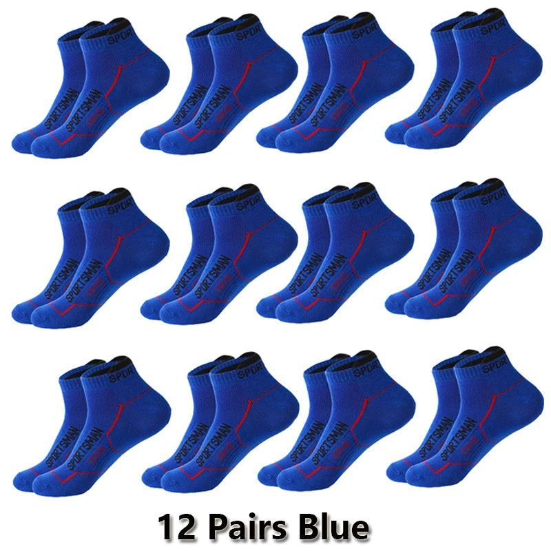 12 Pairs Summer Socks Men's Ankle Running Sports Mesh | SAMAG