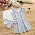 Women Pajama Cotton Suspender Nightdress Set Cute Lace | SAMAG
