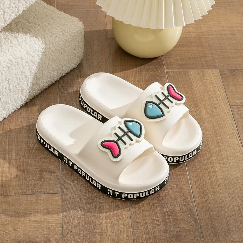 Casual Women's Slippers Home Designer Summer Sandals Fashion Bathroom Platform Woman Shoes Elegant Indoor Outdoor Beach Slides