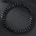 3-11mm Chunky Miami Curb Chain Bracelet for Men Stainless Steel Cuban Link Chain Wristband Classic Punk Silver Color Jewelry