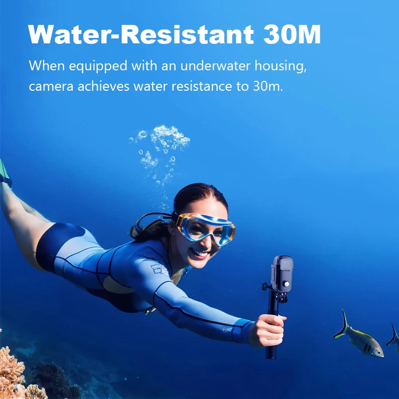 SJCAM C100 Plus 4K Vlog Action Camera EIS Stabilization 115° Wide Angle F1.8 Waterproof Camera with Magnetic Neck Lanyard