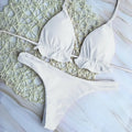Summer Brazilian Bikini Set Women Sexy Bandage Top Thong | SAMAG