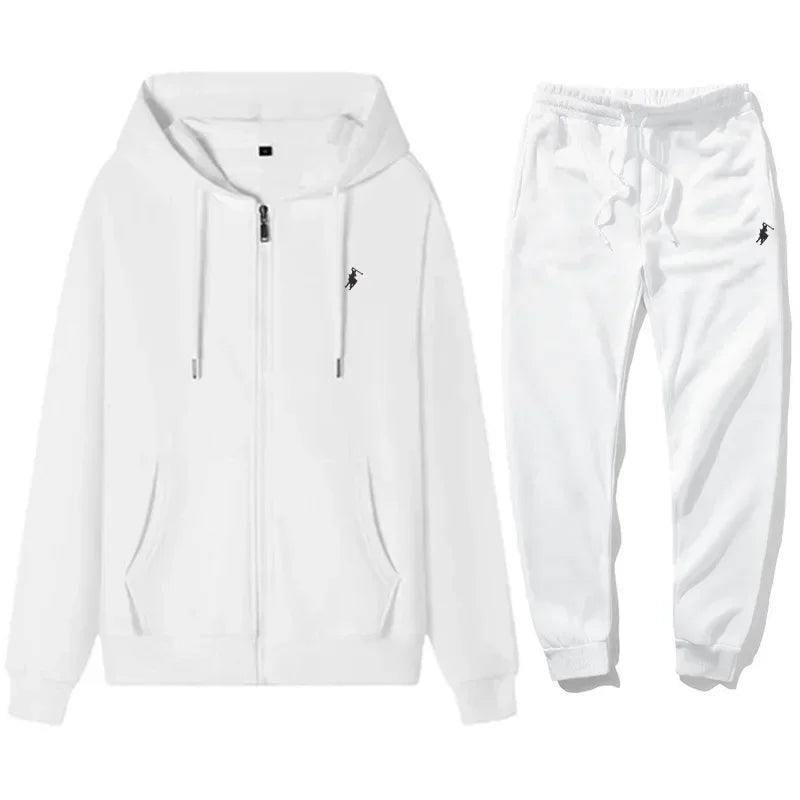 New Men's Autumn and Winter Classic Hoodie and Sweatpants, Suitable for Leisure Fitness, Warm Sports Set - View 5 | SAMAG