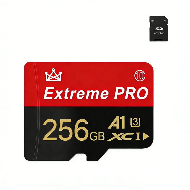 High-Speed V30 A2 4K SD Card 512GB 256GB 128GB Memory Card 64GB Micro TF SD Adapter for Xiaomi Smartphone/Tablet/PC Cross-Use