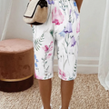 Women Summer Floral Print Shorts Casual Loose Drawstring - View 2 | SAMAG