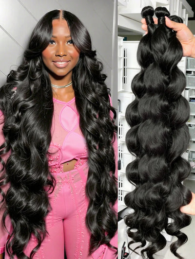20 30 32 Inch Body Wave Double Weft Human Hair Bundles | SAMAG