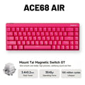 MCHOSE Ace68 Air V2 Gaming Keyboard Magnetic Switch Aluminum Plate 256K Scan Rate 8k Polling Rate RT Keys 0.001mm Accuracy ARGB