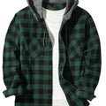 Youth Fashion Street Hooded Plaid Shirt Men's Slim Fit | SAMAG